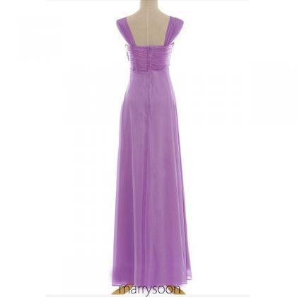 Mavue Colored Cap Sleeves Long Prom Dress, Light..